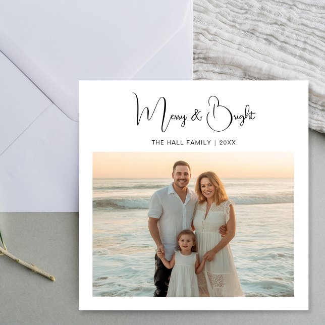 Cartão De Festividades Design de Feriado da Família Cozy Feliz e Bright (Criador carregado)