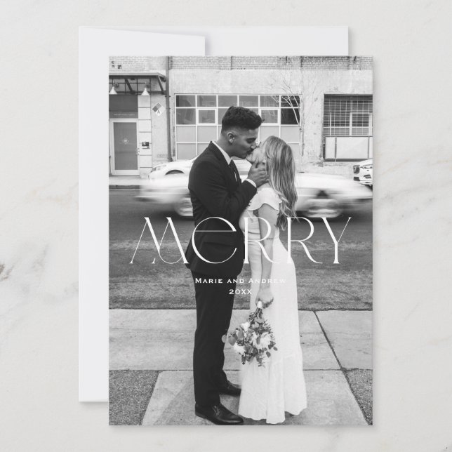 Cartão De Festividades Design de Feriado de Feliz Moderno (Frente)