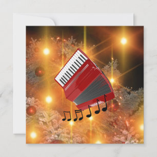 Cartão De Festividades Design de feriado Red Accordion