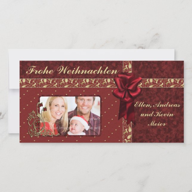 Cartão De Festividades Design de Festliches Weihnachts (Frente)