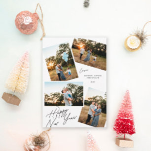 Cartão De Festividades design de foto moderno Feliz Ano Novo 4