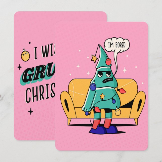 CARTÃO DE FESTIVIDADES DESIGN DE ILUSTRAÇÃO DE NATAL GRUPO (Frente/Verso)