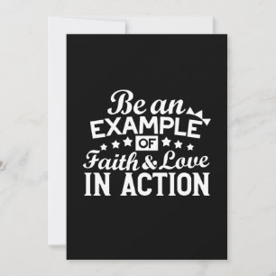 Cartão De Festividades Design de Motivação Cristã - Fé, Amor e Ato