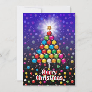 Cartão De Festividades Design de Natal de Golfe Alegre