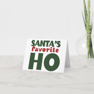 Cartão De Festividades Design de natal engraçado Santas Favorite HO