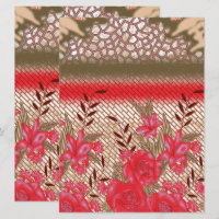Design de tecido de intricato com padrões florais
