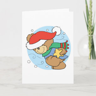 Cartão De Festividades design de ursinho de natal