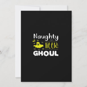 Cartão De Festividades Design Divertido de Halloween de Pequeno Ghoul Tra