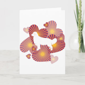 Cartão De Festividades Design do coração do ouro do Retriever