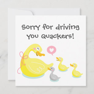 Cartão De Festividades Design do Dia das Mães Quakers Pato e Patinho