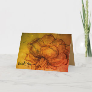 Cartão De Festividades design 'T'arici Rose', Obrigado