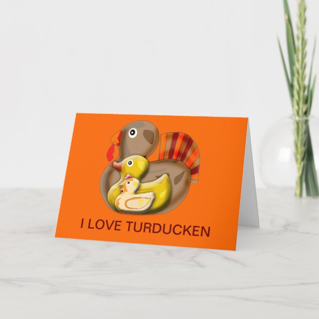 Cartão De Festividades Design Turducken personalizável (Frente)