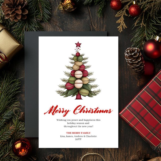 Cartão De Festividades Designer Whimsical Christmas Tree Greeting Card (Designer Whimsical Christmas Tree Greeting Card)