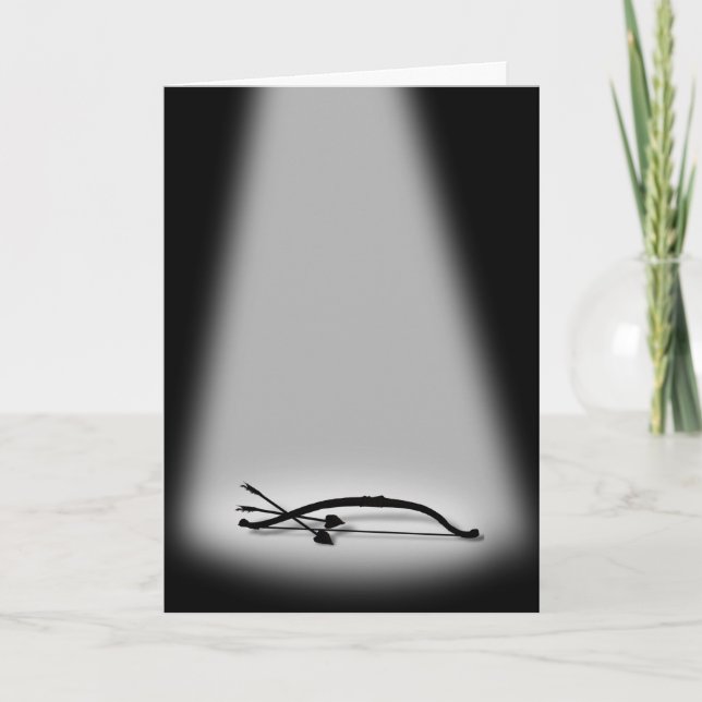 Cartão De Festividades Destaque sobre o Arco de Cupido (Frente)