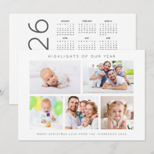 Cartão De Festividades Destaques do Calendário de Fotos do Ano 5 Natal 20