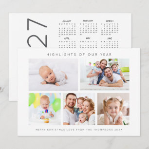 Cartão De Festividades Destaques do Calendário de Fotos do Ano 5 Natal 20