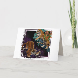 Cartão De Festividades Destino nos Tigres das Estrelas