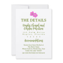 Detalhes tropicais cor-de-rosa e verde