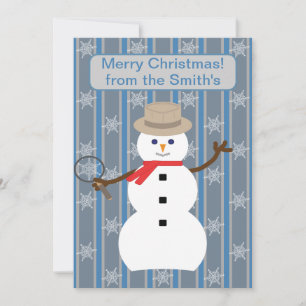 Cartão De Festividades Detetive Snowman de Natal divertido e Rico