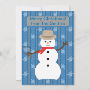 Cartão De Festividades Detetive Snowman de Natal divertido e Rico