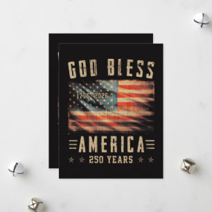 Cartão De Festividades Deus Abençoe a América 250 Anos 1776-2026