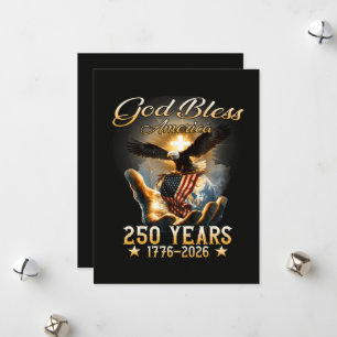 Cartão De Festividades Deus Abençoe a América 250 Anos 1776-2026