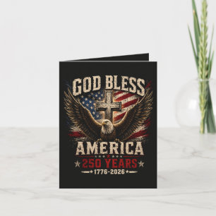 Cartão De Festividades Deus Abençoe a América 250 Anos 1776-2026