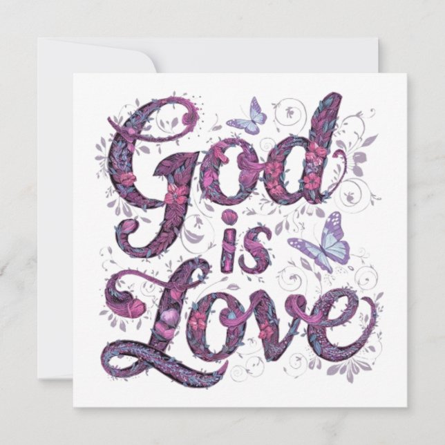 CARTÃO DE FESTIVIDADES DEUS É AMOR (Frente)