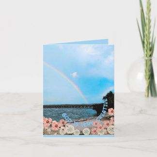 Cartão De Festividades Deus é muito criativo dobrado