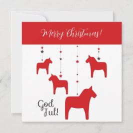 Cartão De Festividades Deus personalizado! Natal Dala Horse