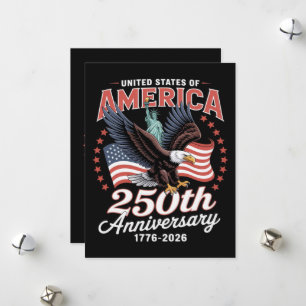 Cartão De Festividades Dia da Independência 250º Aniversário EUA