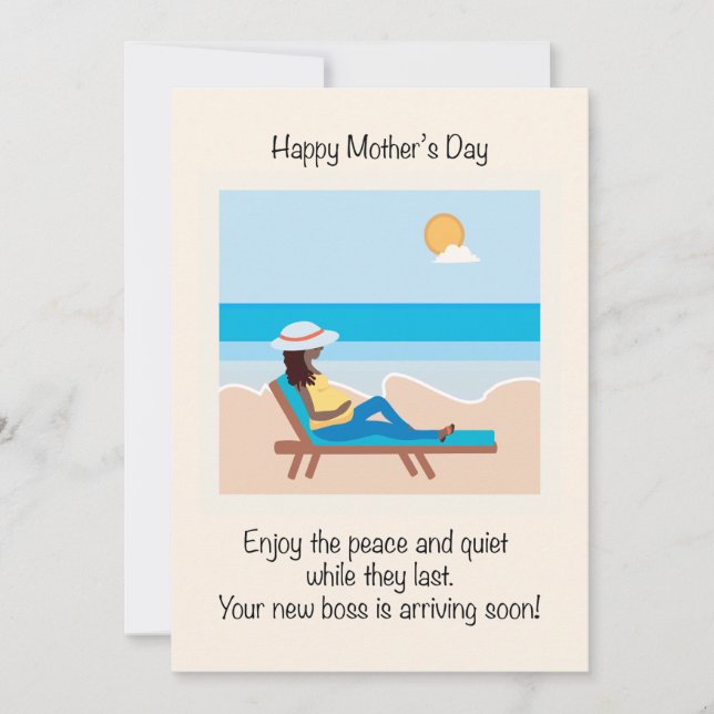 Cartão De Festividades Dia da Mãe Esperante - Mulher Preta (Frente)