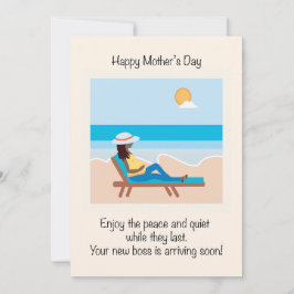 Cartão De Festividades Dia da Mãe Esperante - Mulher Preta