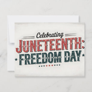 Cartão De Festividades Dia da Tipografia do 11 de junho, Liberdade Negra