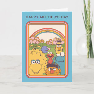 Cartão De Festividades Dia das Mães Alegre na Sesame Street