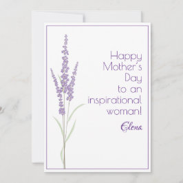 Cartão De Festividades Dia das mães aquarela lavanda