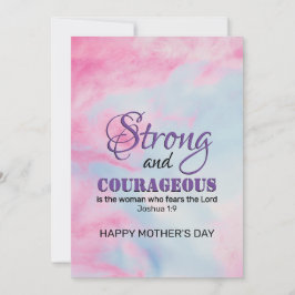 CARTÃO DE FESTIVIDADES DIA DAS MÃES CRISTÃ VALENTE E FORTE