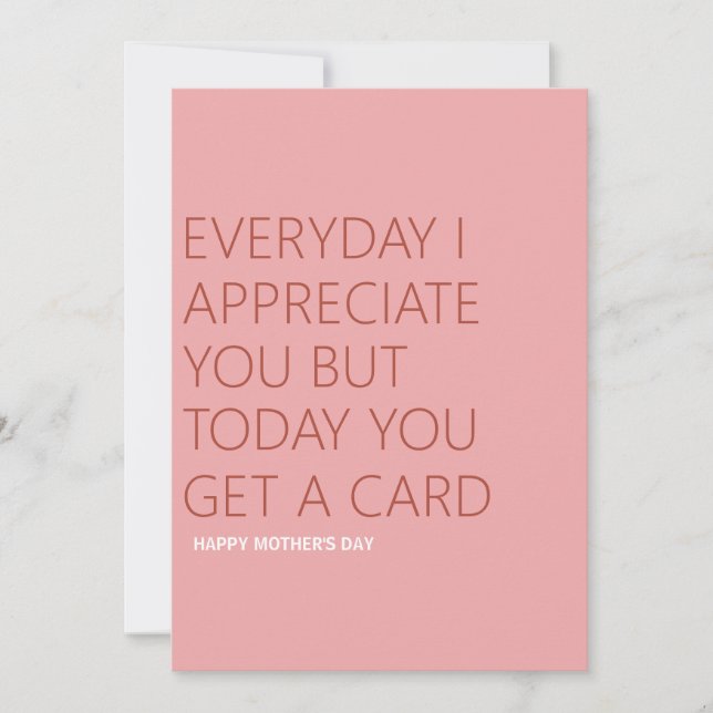 Cartão De Festividades Dia das Mães engraçado (Frente)