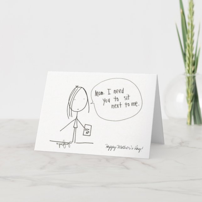 Cartão De Festividades Dia das mães feliz (Frente)