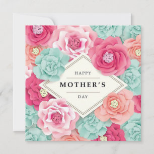 Cartão De Festividades Dia das Mães Floral
