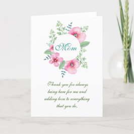 Cartão De Festividades Dia das Mães Obrigado Mamãe