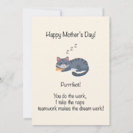 Cartão De Festividades Dia das Mães Purrfeito 