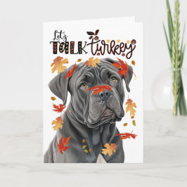 Cartão De Festividades Dia de Ação de Graças Cane Corso Cachorro Vamos Fa