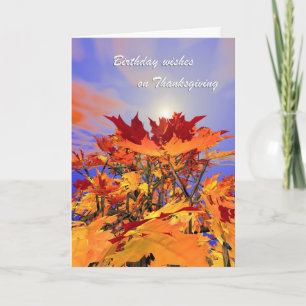 Cartão De Festividades Dia de Ação de Graças - Cheio da Queda