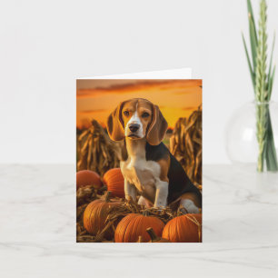 Cartão De Festividades Dia de Ação de Graças do Beagle
