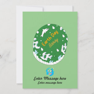 Cartão De Festividades Dia de Aniversário da Terra Personalizado