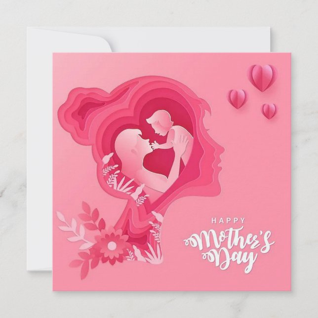 Cartão De Festividades Dia de as mães (Frente)