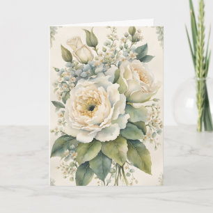 Cartão De Festividades Dia de as mães com aspecto visual para rosas branc