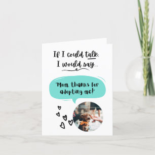 Cartão De Festividades Dia de as mães de Fotografia Personalizada Pet Ado