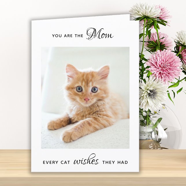 Cartão De Festividades Dia de as mães de Mãe de Foto Pet Personalizado (Criador carregado)